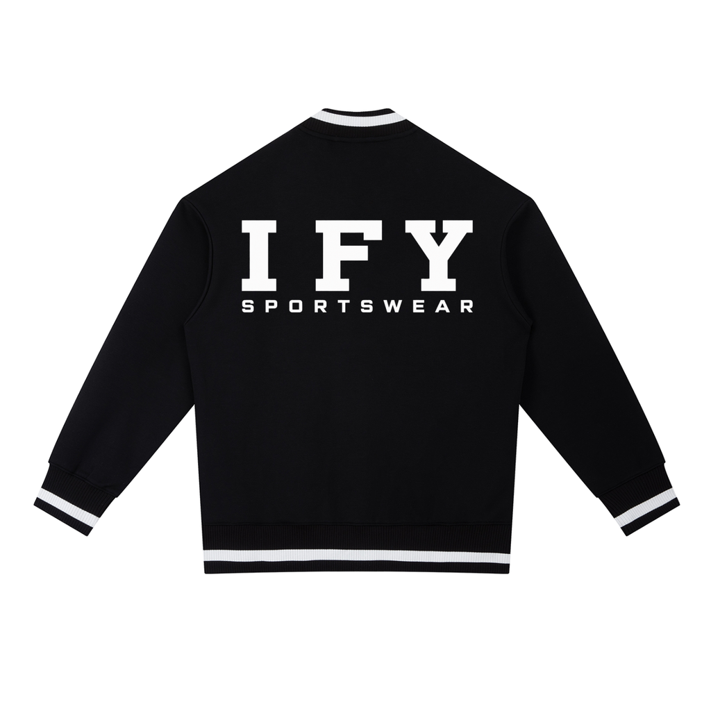Contrast Piping Zip Bomber Jacket