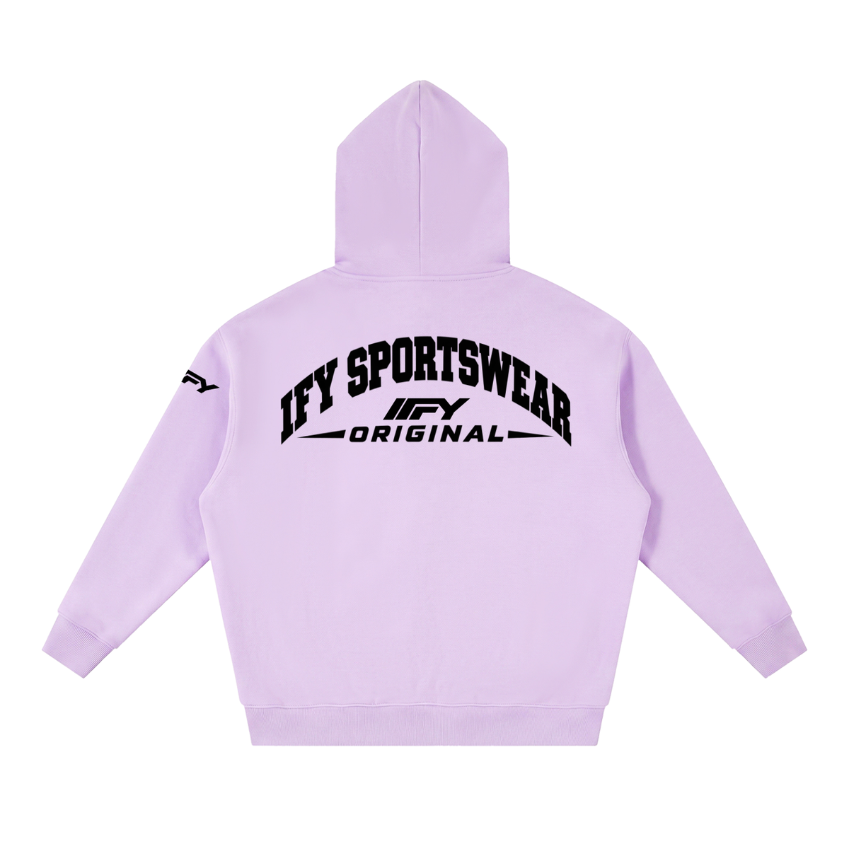 Oversized Two-Way Zip Fleece Hoodie