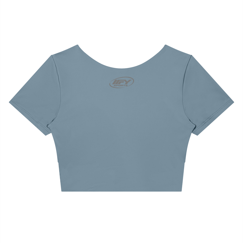 Panelled Crop Yoga T-Shirt