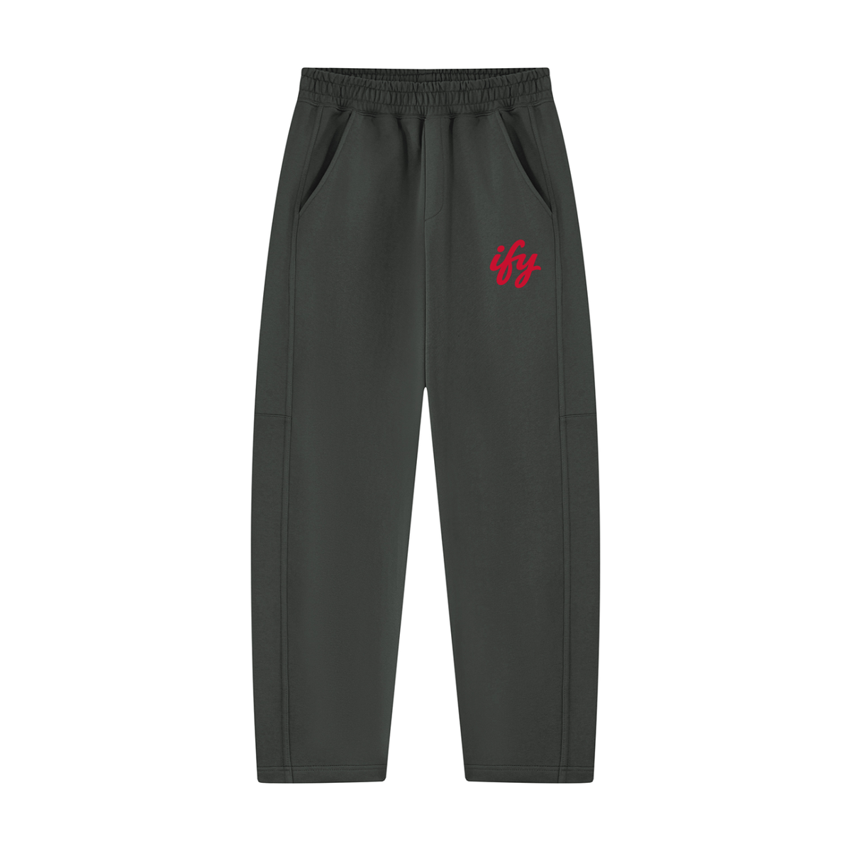 Unisex Tapered Straight Hem Sweatpants