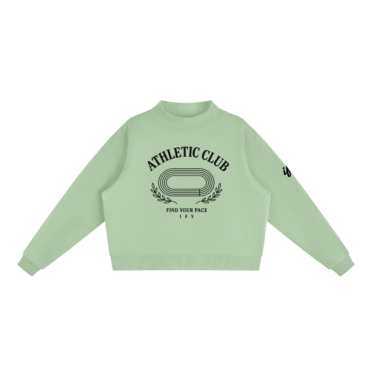 Oversized Mock-Neck Fleece Sweatshirt