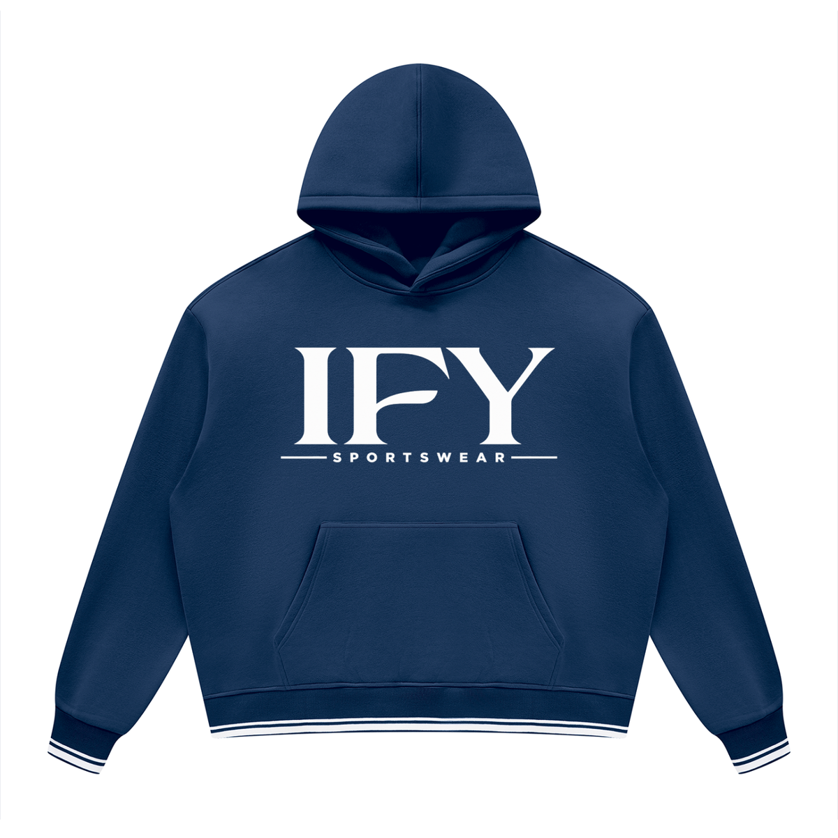 Unisex Oversized Color Block Fleece Hoodie