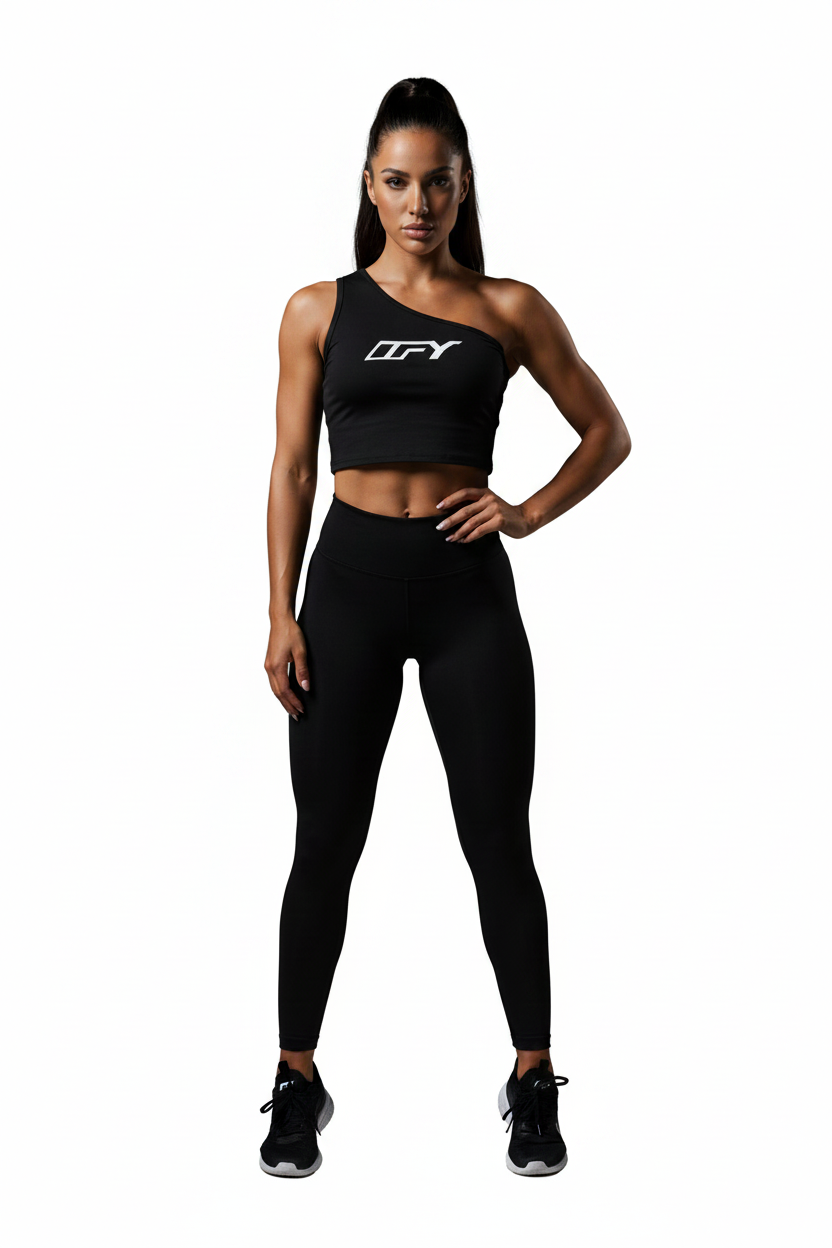 Women's One-Shoulder Crop Tank Top