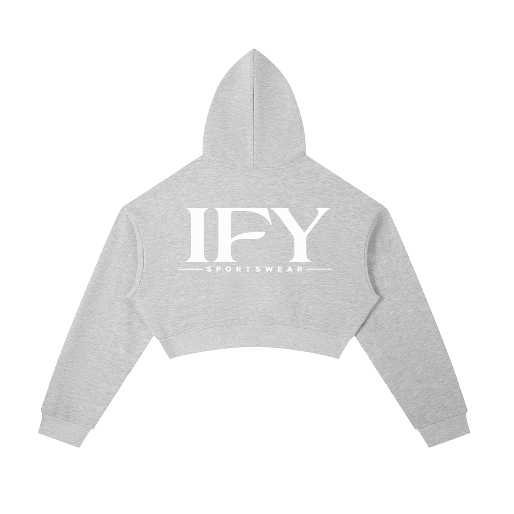 Essential Cropped Zip-Up Hoodie