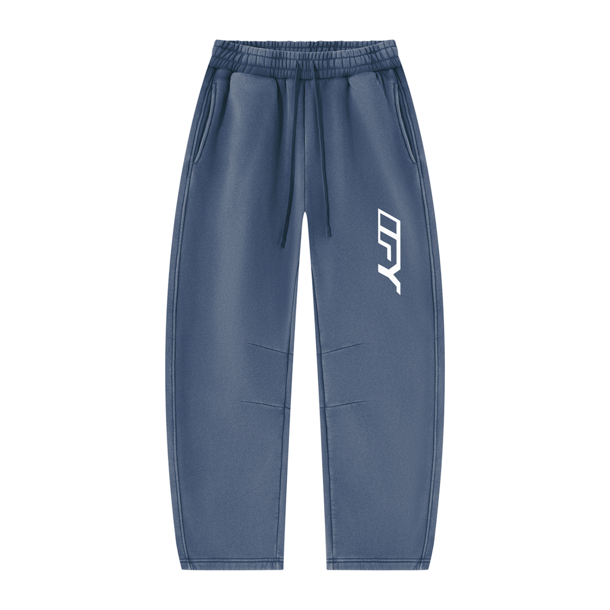 Unisex Vintage Wash Barrel Leg Fleece Sweatpants