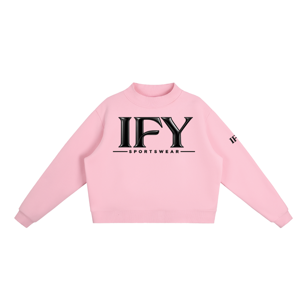 Essential Fleece Mock-Neck Crew Sweatshirt