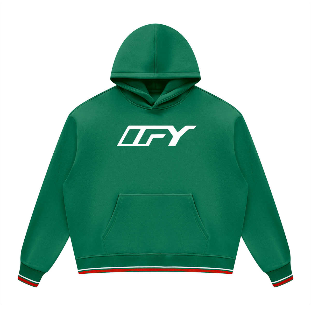 Unisex Oversized Color Block Fleece Hoodie