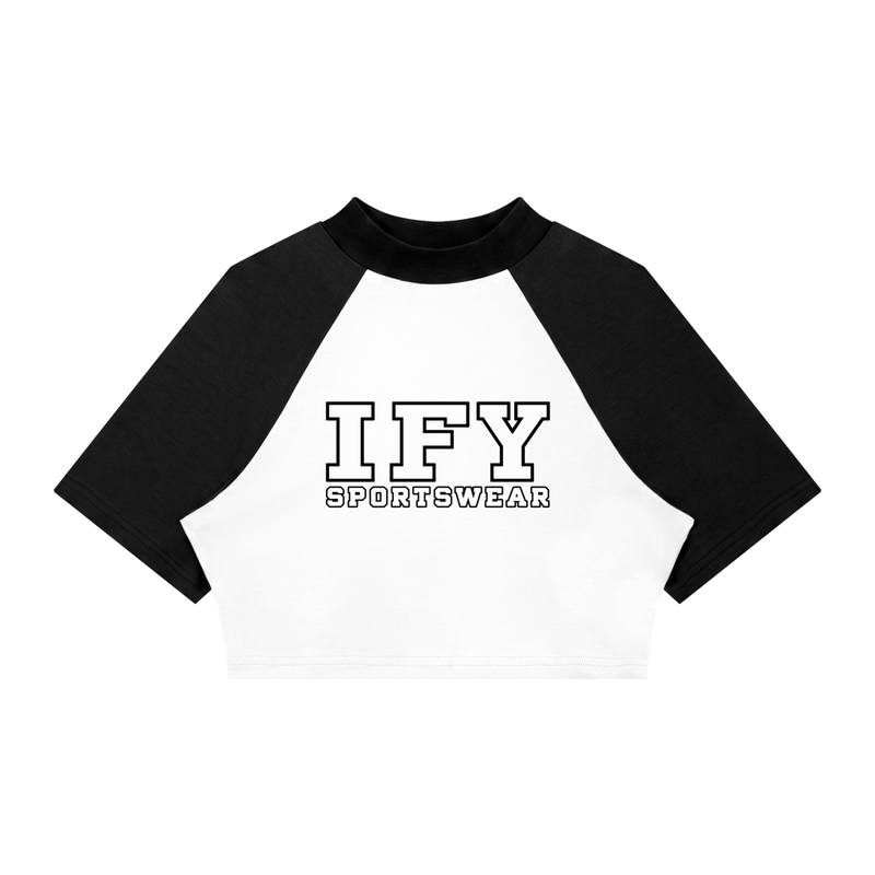 Women’s Color Block Raglan Crop T-Shirt