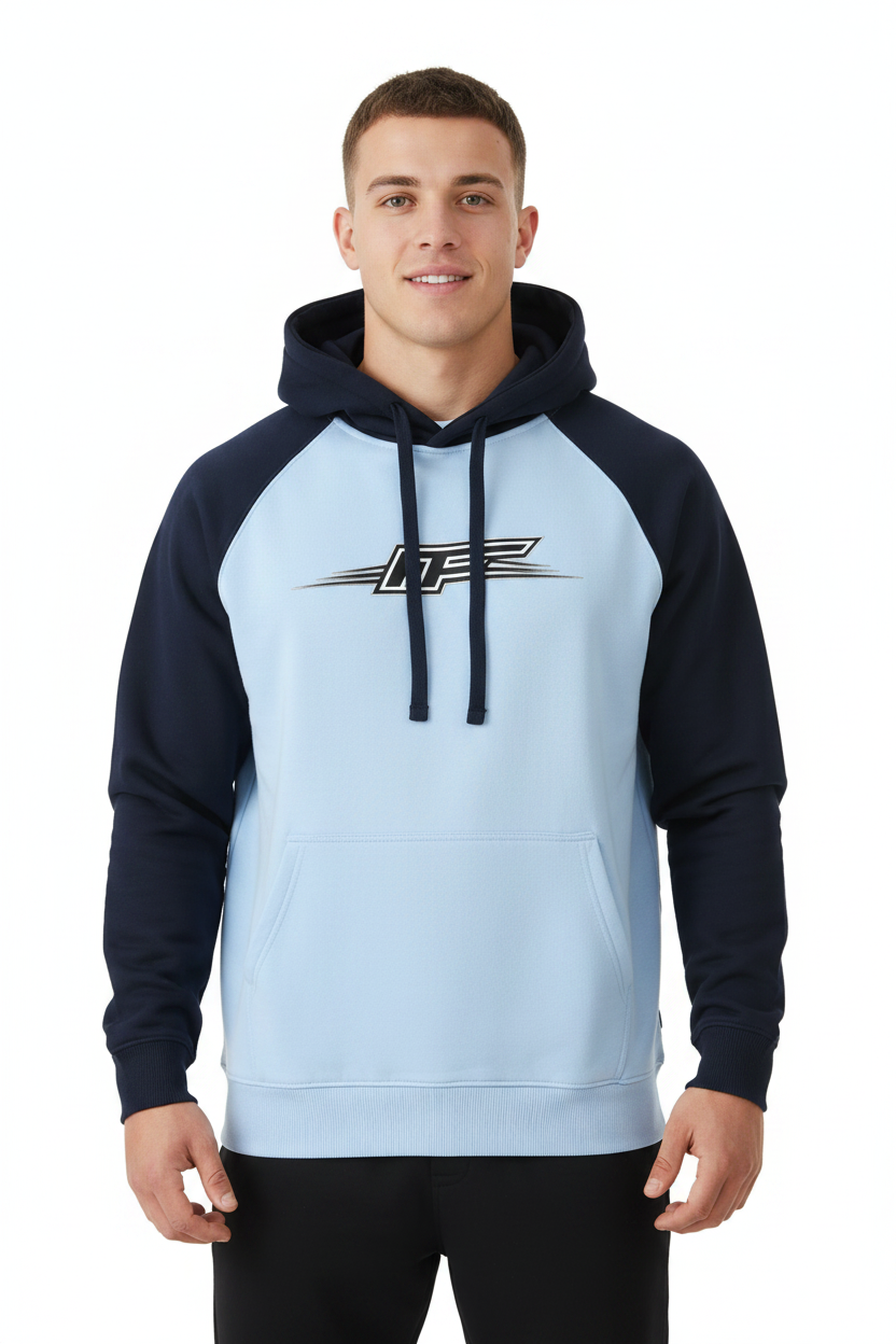 Color-Block Raglan Sleeve Hoodie
