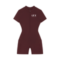 Quarter-Zip Short Sleeve Romper