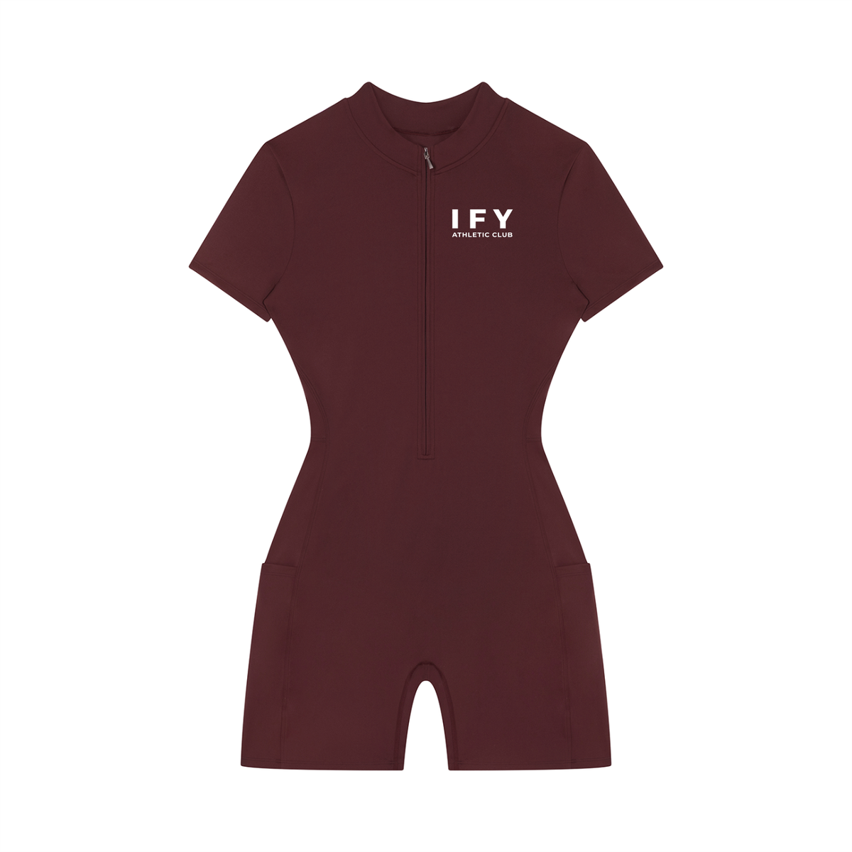 Quarter-Zip Short Sleeve Romper