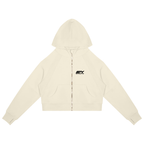 Cropped Zip Hoodie & Wide-Leg Fleece Set