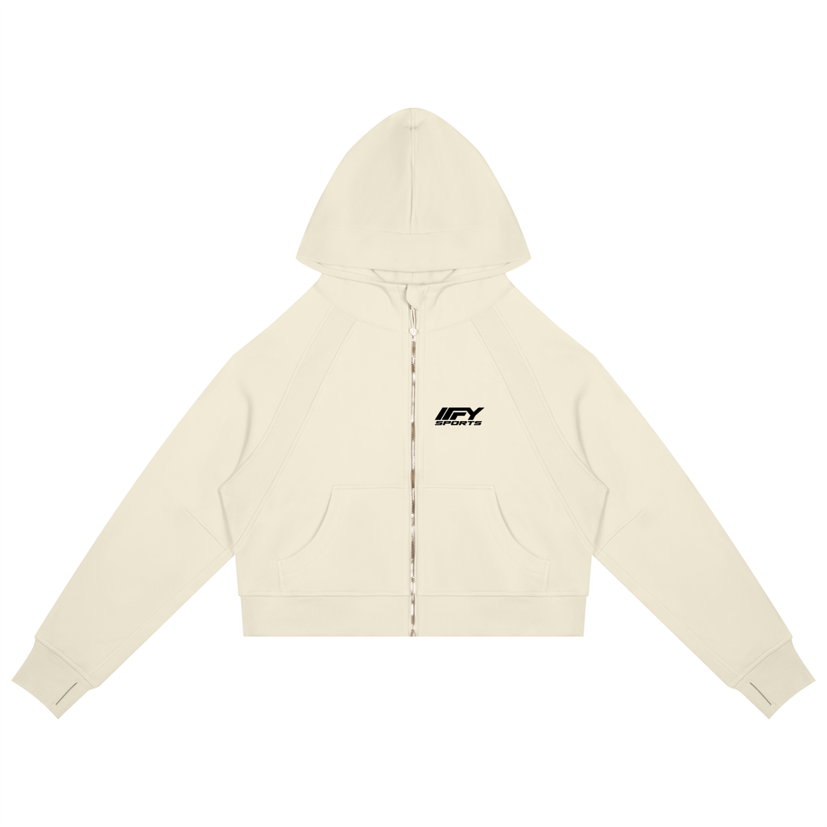 Cropped Zip Hoodie & Wide-Leg Fleece Set