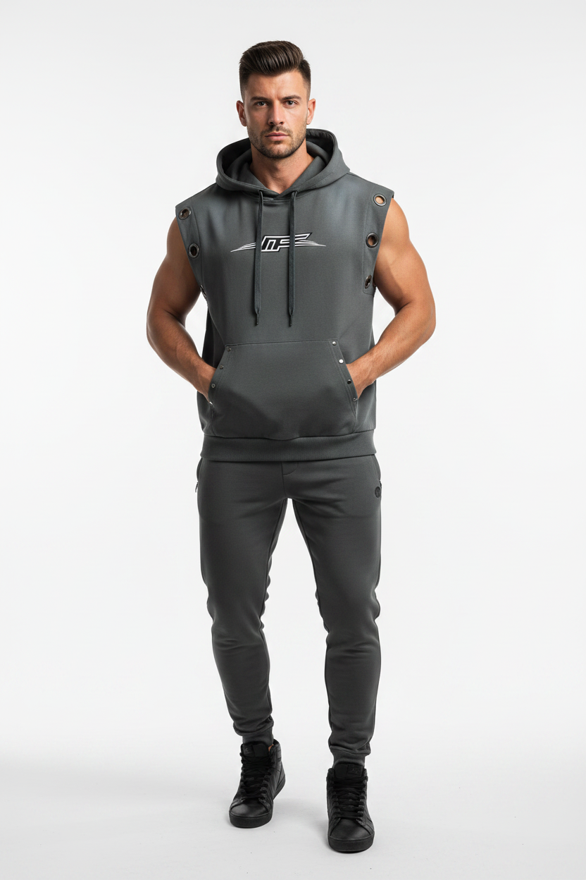 Elevate Your Style with Our Vintage Wash Sleeveless Hoodie