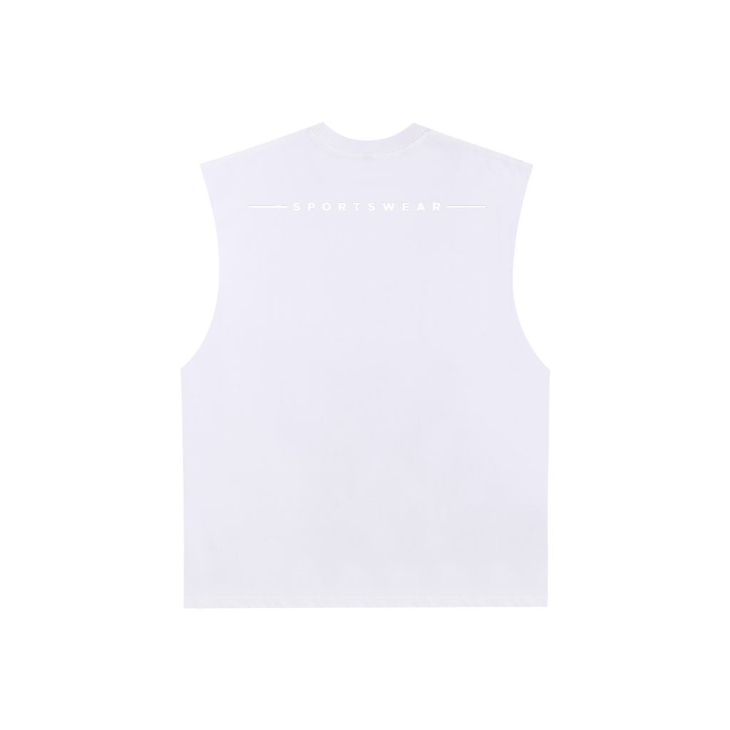Raw Edge Cotton Tank Top