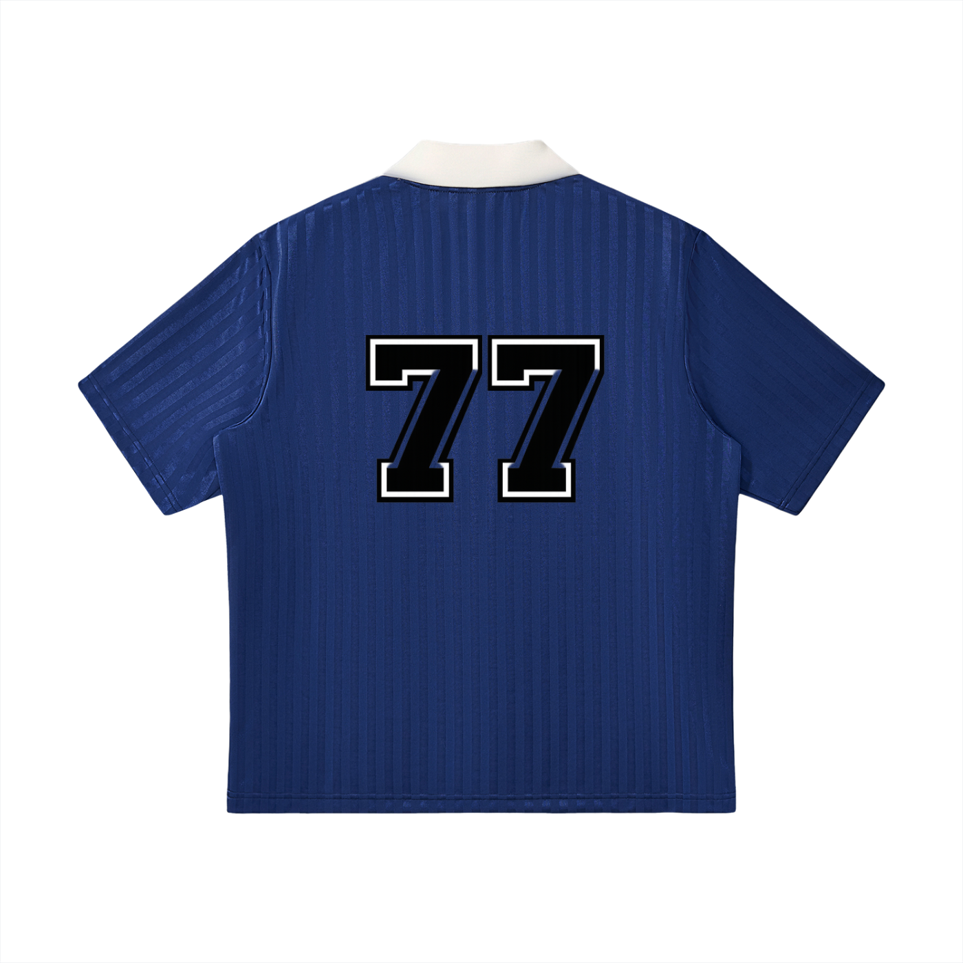 Contrast Collar Striped Soccer Jersey