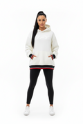Unisex Oversized Color Block Fleece Hoodie