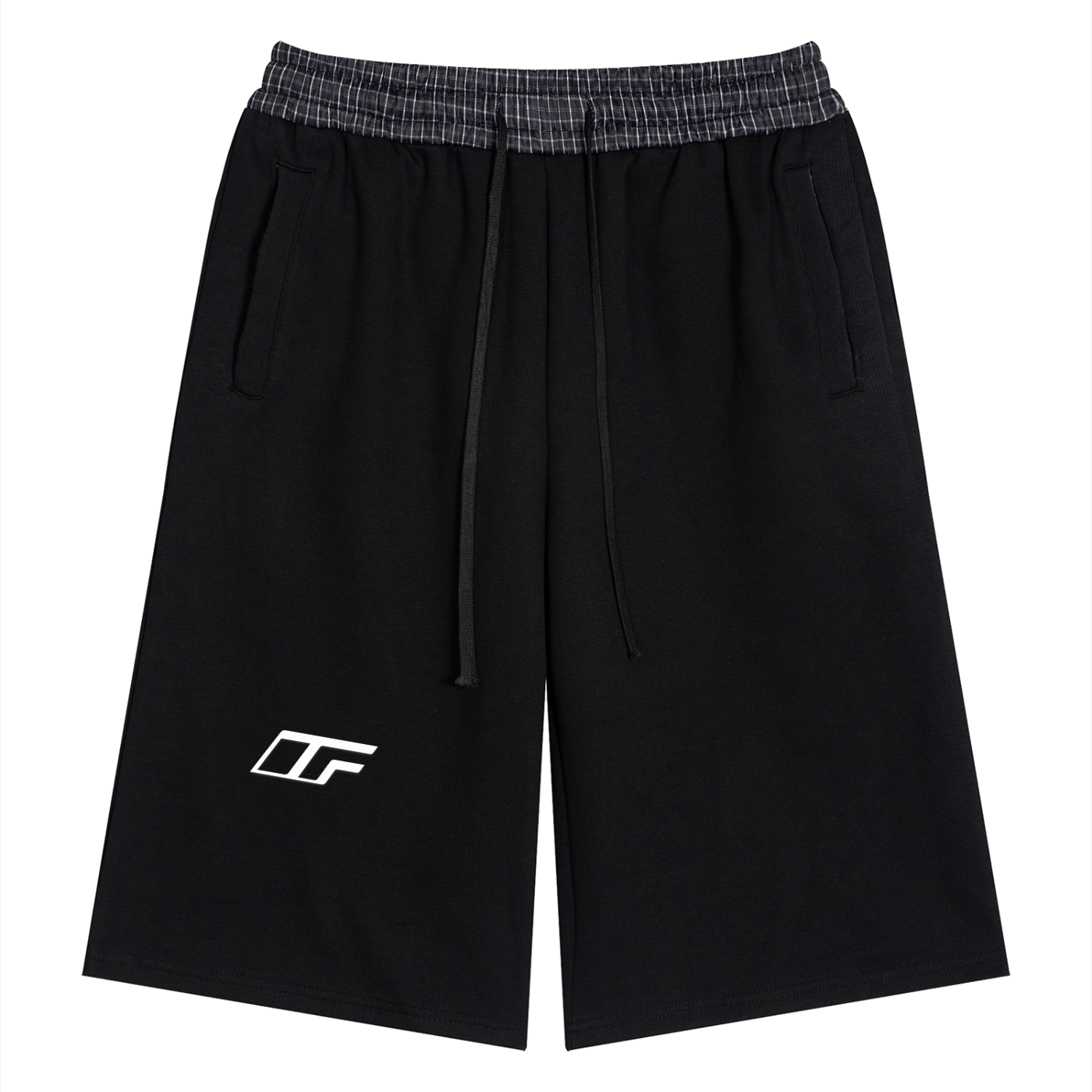 Unisex Plaid Waistband Shorts