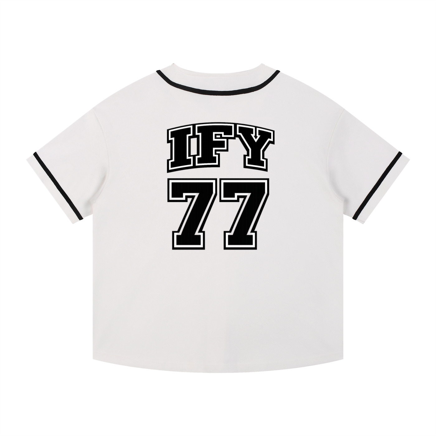 Contrast Piped Button-Up Jersey