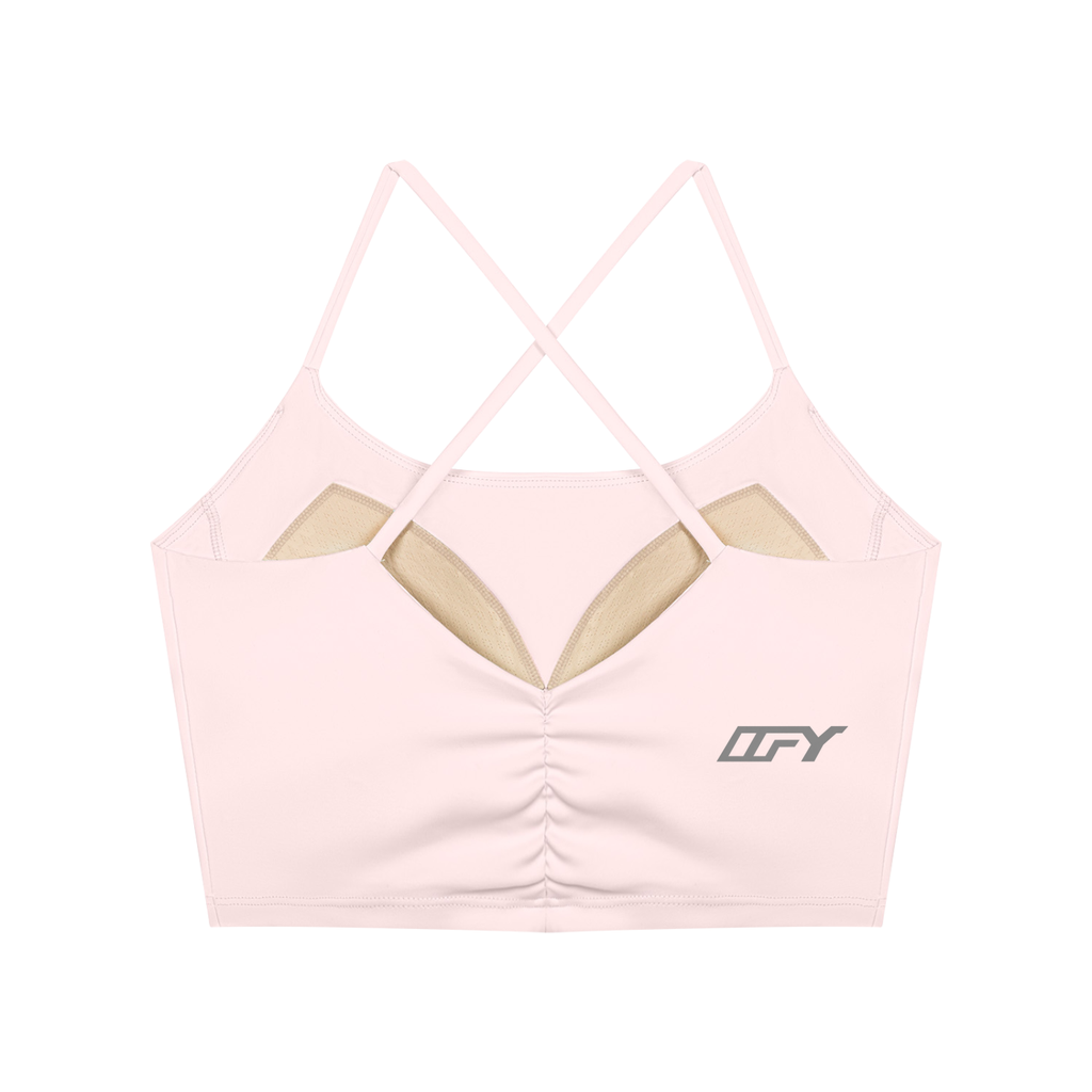 Ruched Cropped Yoga Tank Top