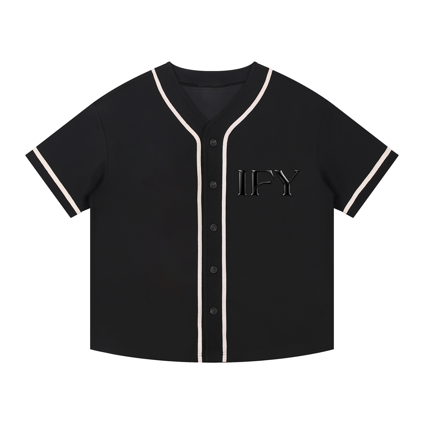 Contrast Piped Button-Up Jersey