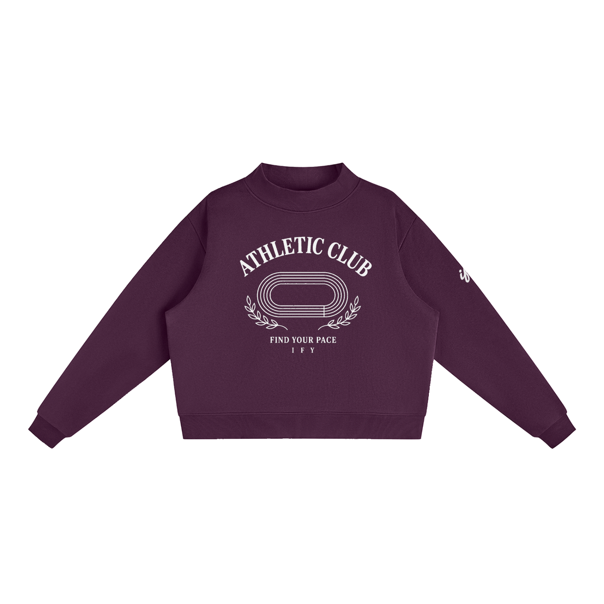 Oversized Mock-Neck Fleece Sweatshirt
