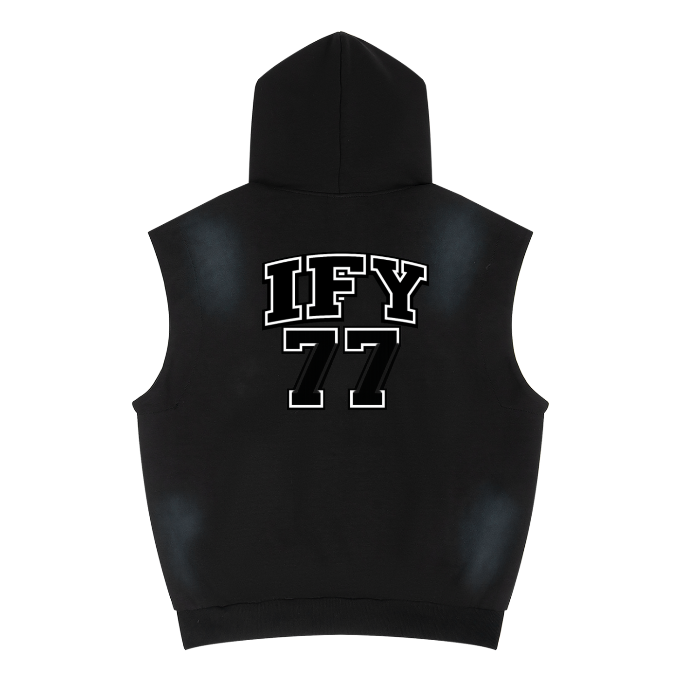 Unisex Vintage Wash Sun Fade Sleeveless Hoodie
