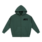Oversized Two-Way Zip Fleece Hoodie