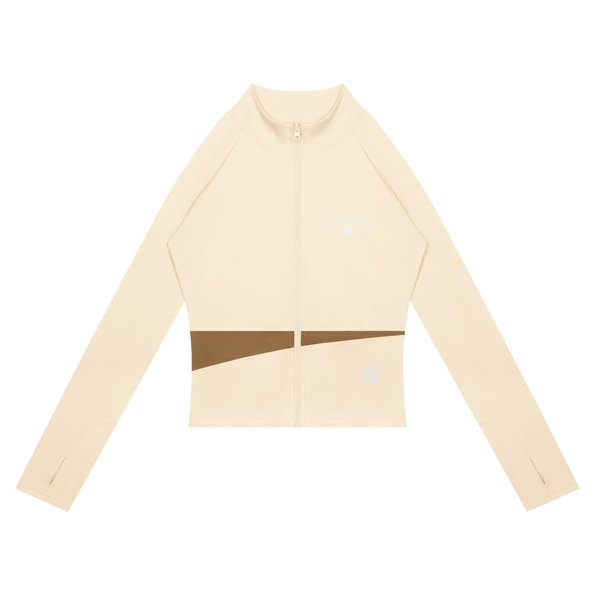 Panelled Cropped Full-Zip Yoga Jacket