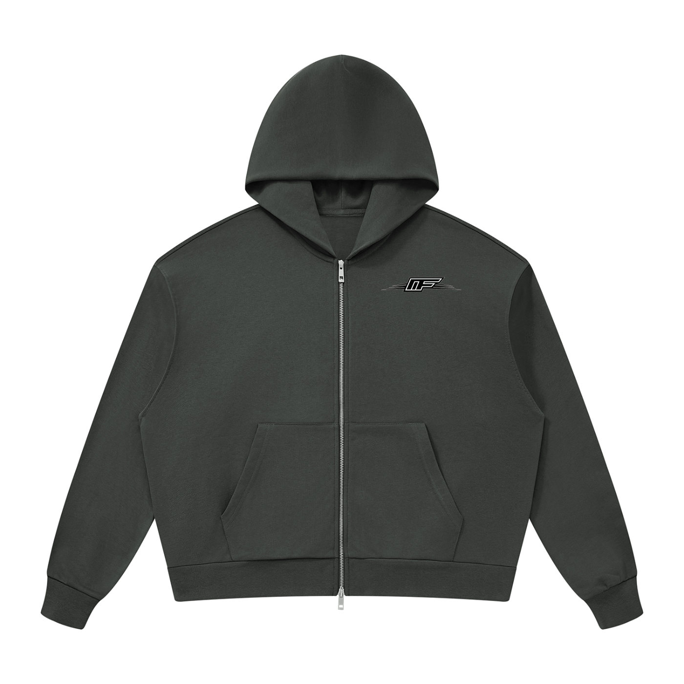 Unisex Drop Shoulder Full Zip Hoodie - Comfort Meets Style for Every Occasion