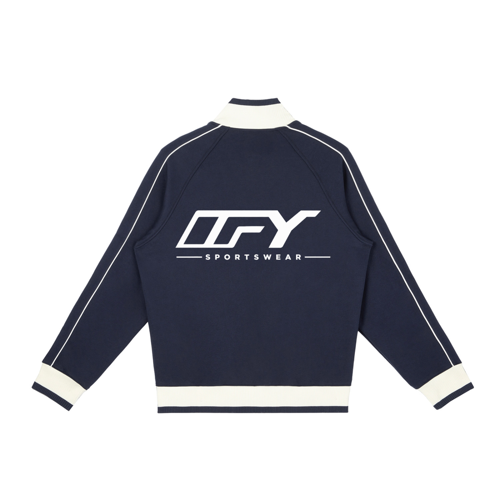 Color Block Raglan Sleeve Zip Track Jacket
