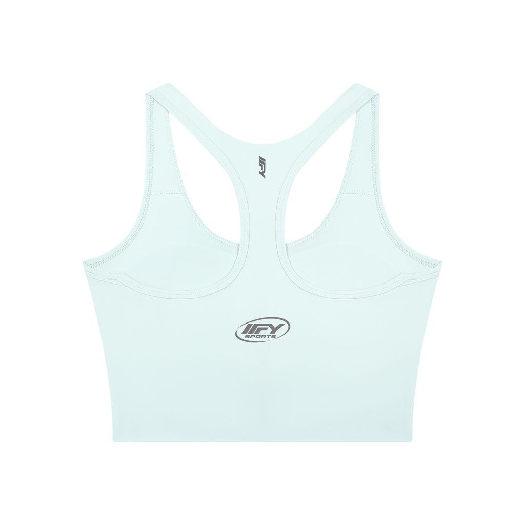 Mesh Panel Colour Block Yoga Crop Tank