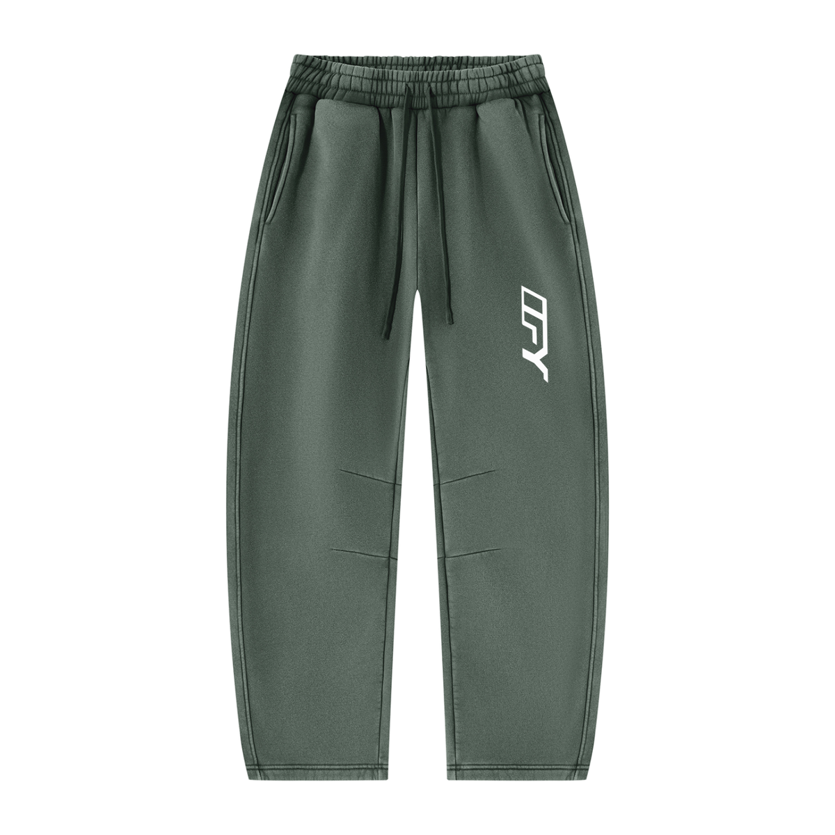 Unisex Vintage Wash Barrel Leg Fleece Sweatpants
