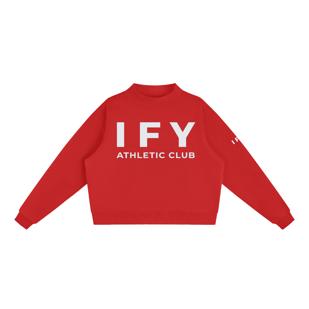 Mock-Neck Crew Sweatshirt