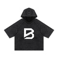 Hooded Boxy T-Shirt - Snow Washed Gym Tee | BRACE