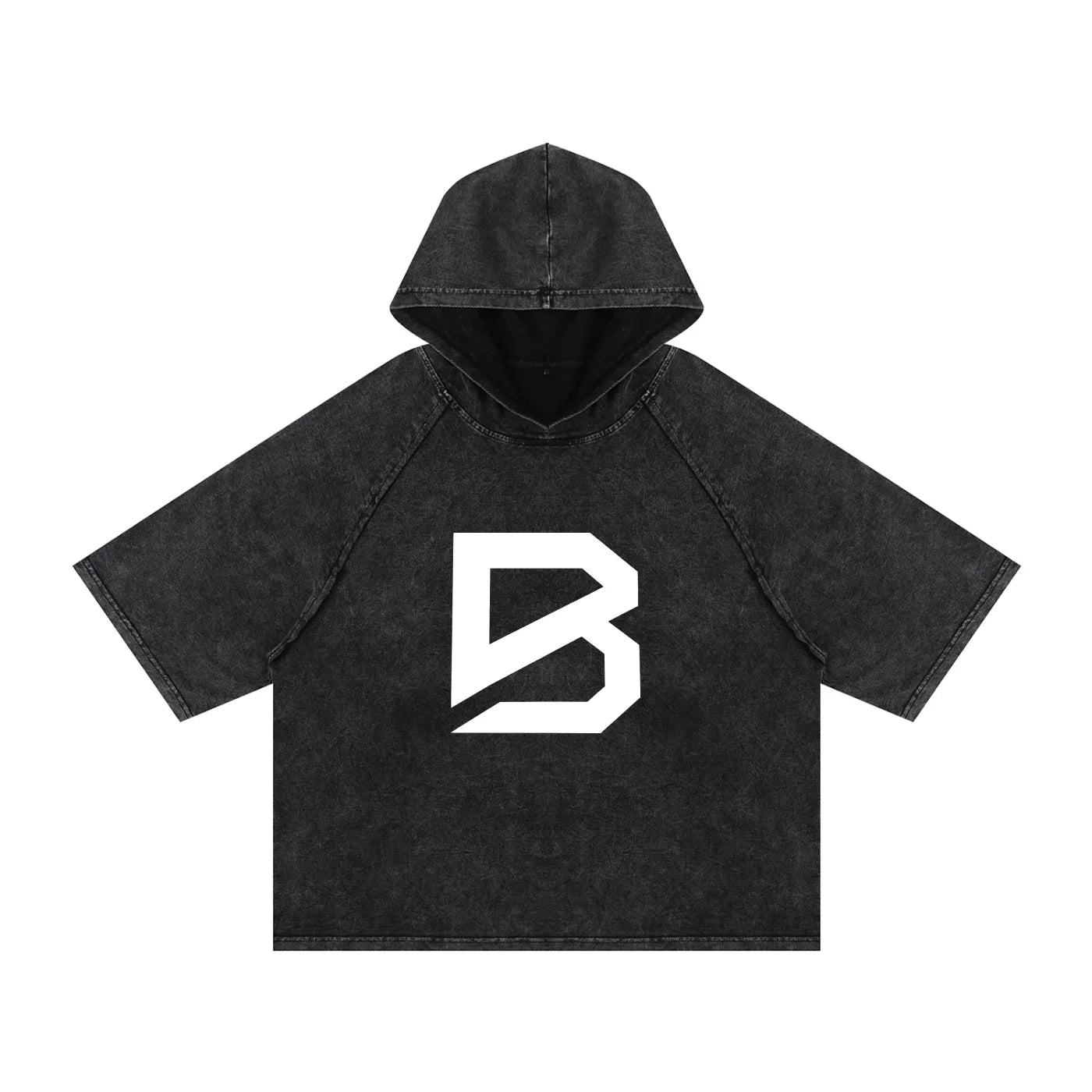 Hooded Boxy T-Shirt - Snow Washed Gym Tee | BRACE