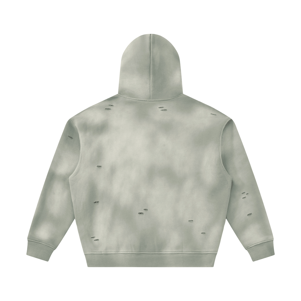 Unisex Frayed Fleece Hoodie for Ultimate Comfort and Style