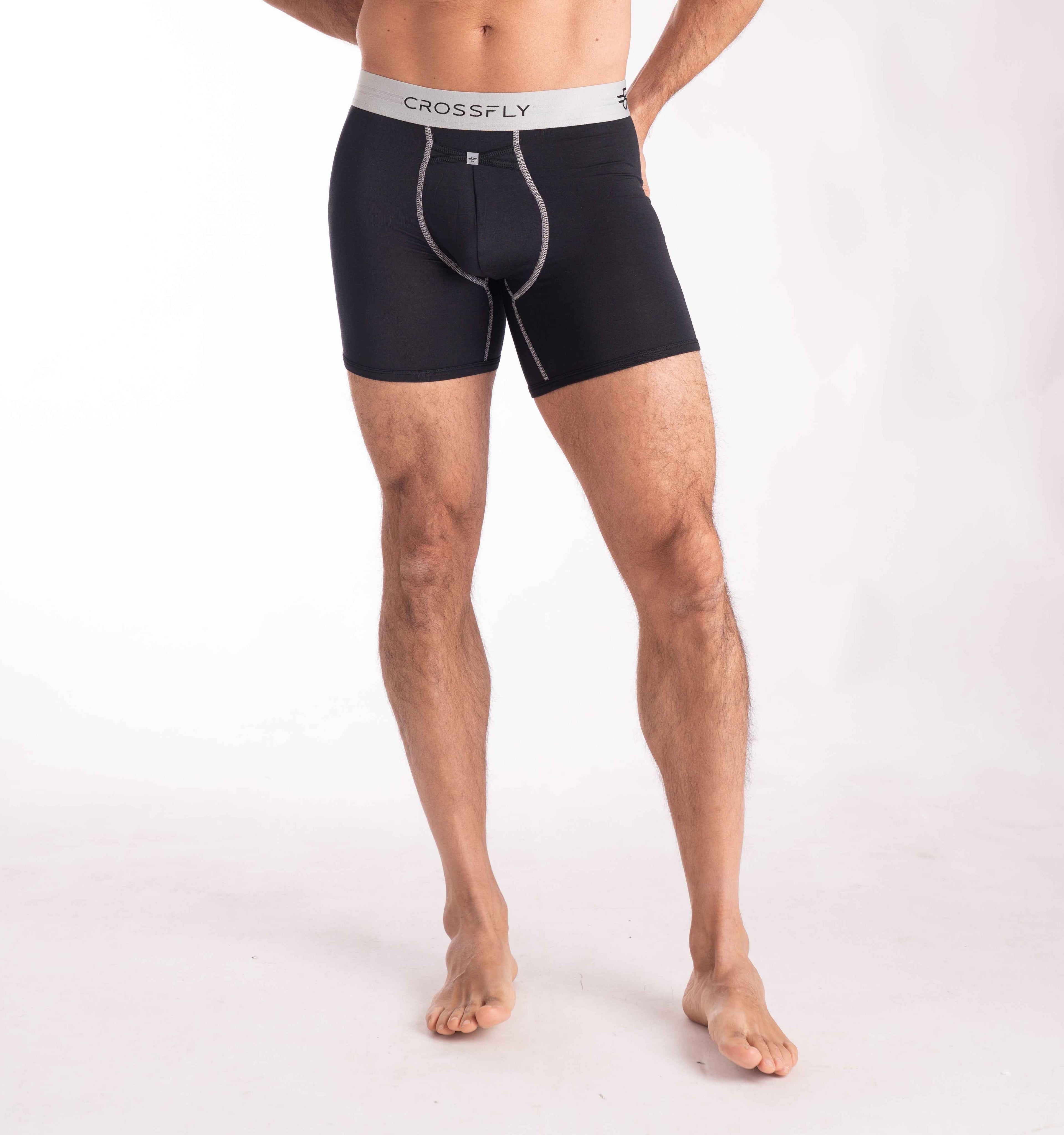 3-pack: IKON X Men's 6" Boxers - Black/Silver