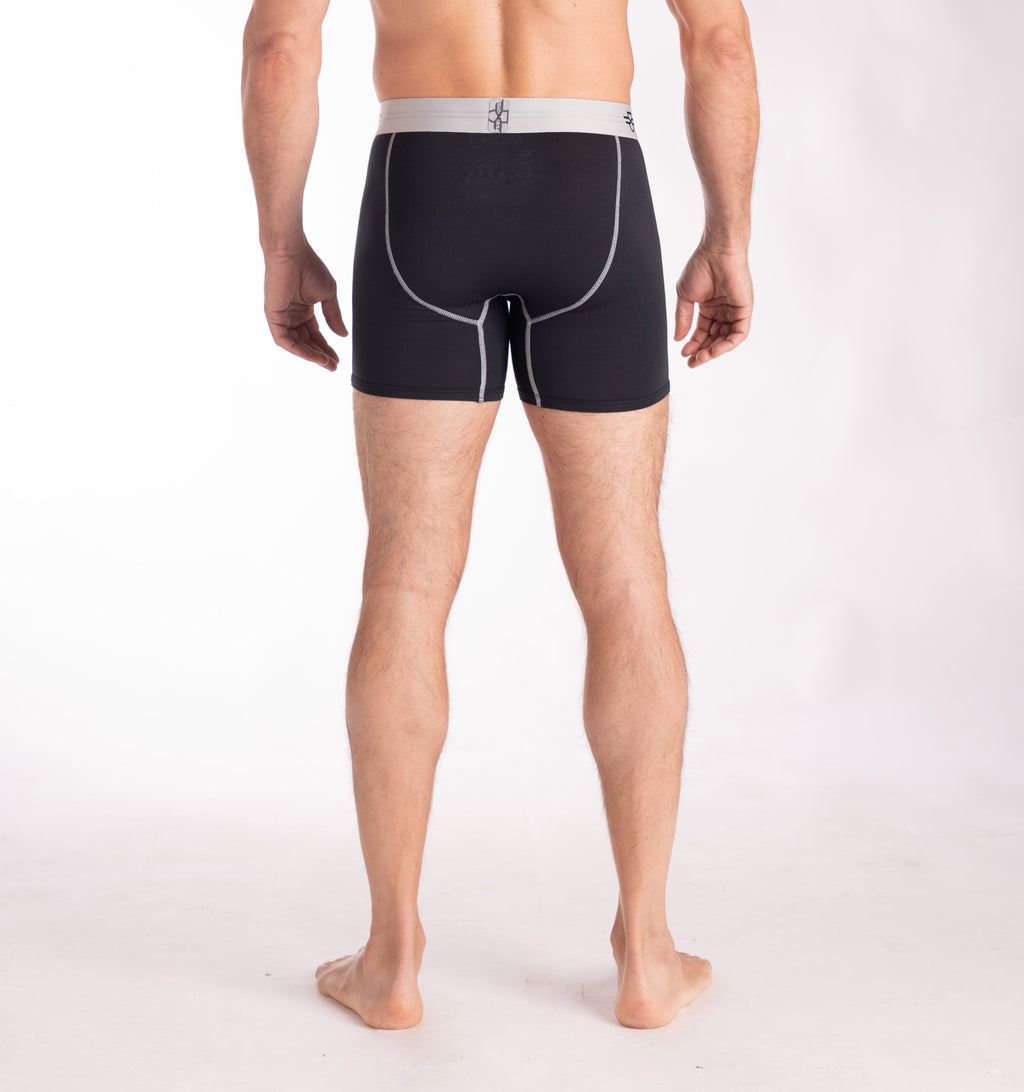 3-pack: IKON X Men's 6" Boxers - Black/Silver
