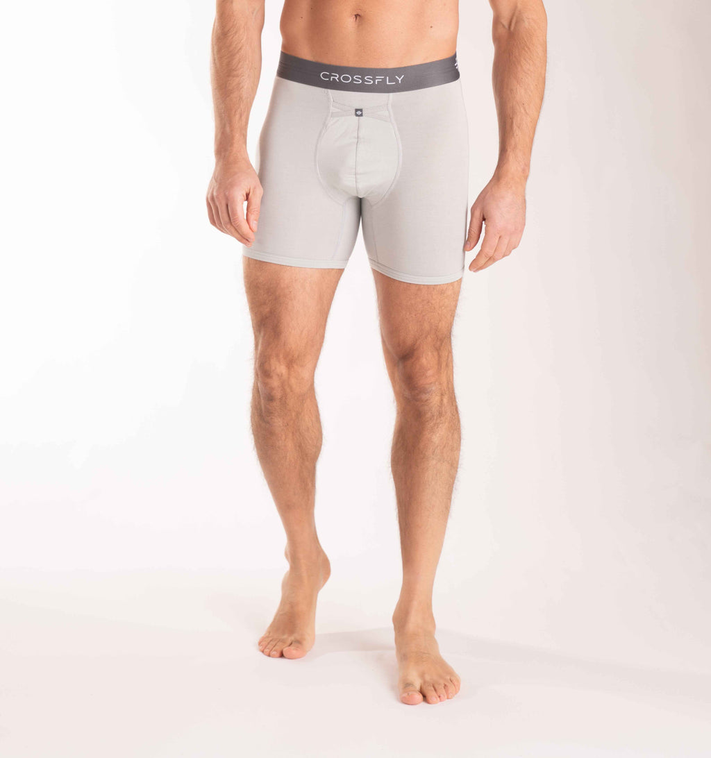 IKON X Men's 6" Boxers - Silver/Charcoal