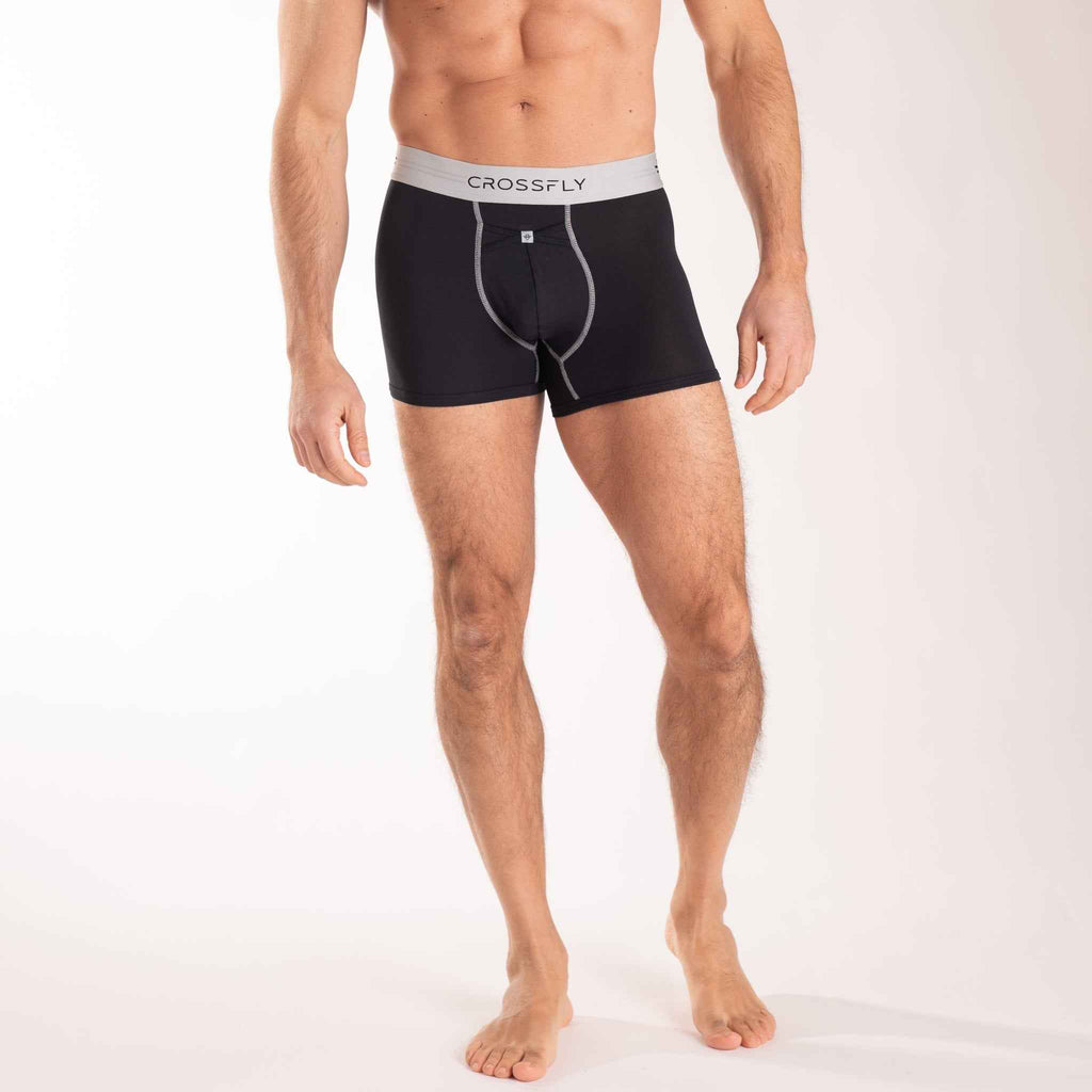 3-Pack: IKON X Men's 3" Trunks - Black/Silver