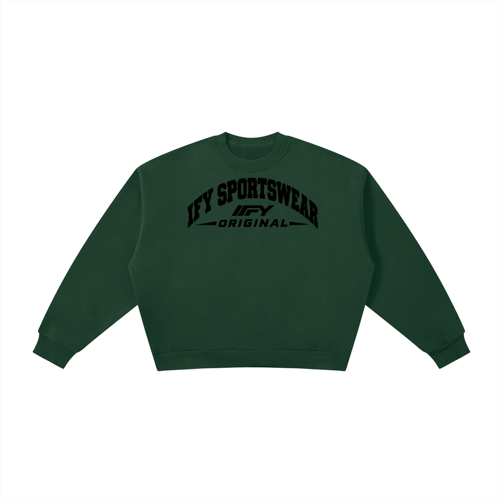 Boxy Fleece Crew-Neck Sweatshirt