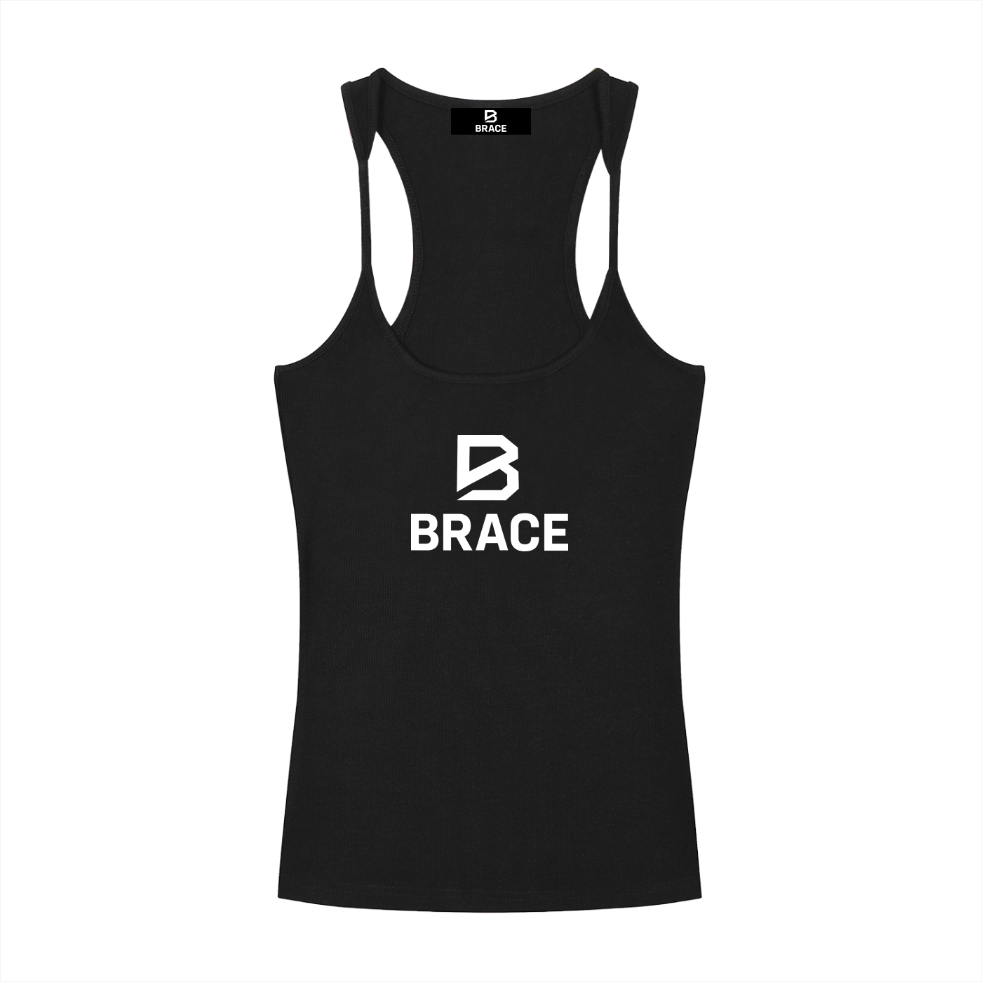 BRACE Slim Fit Ribbed Racerback Tank Top