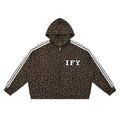 Unisex Leopard Full Zip Hoodie
