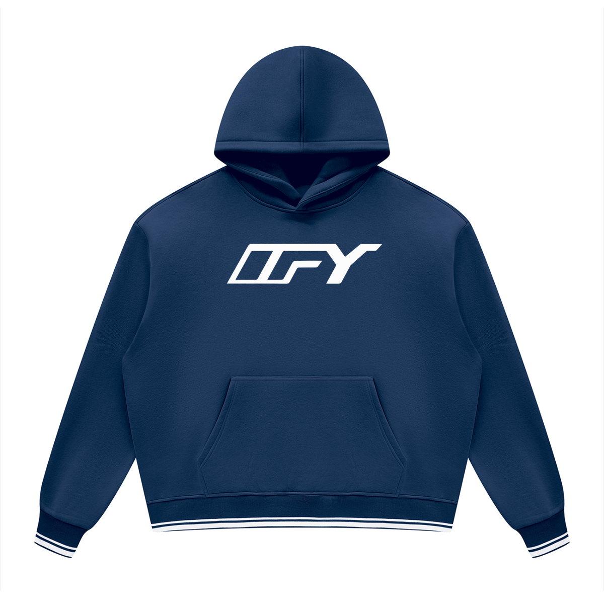 Unisex Oversized Color Block Fleece Hoodie