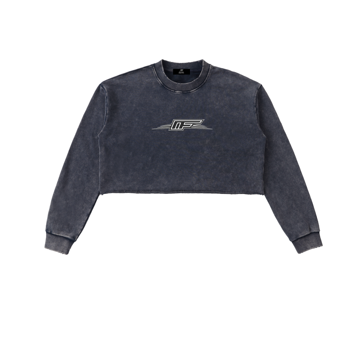 Chic Snow Washed Cropped Sweatshirt for Women - Effortless Style Meets Comfort