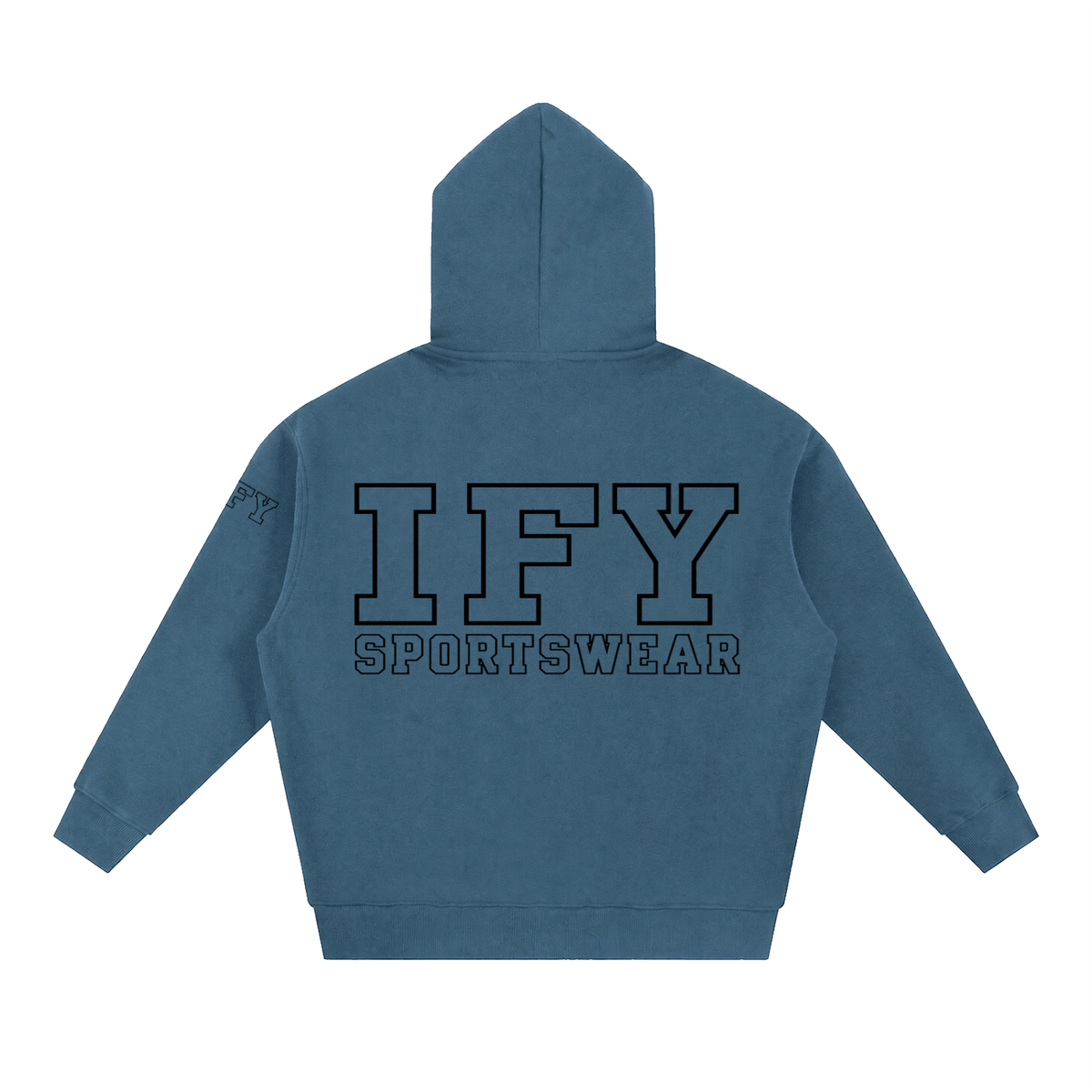 Oversized Two-Way Zip Fleece Hoodie