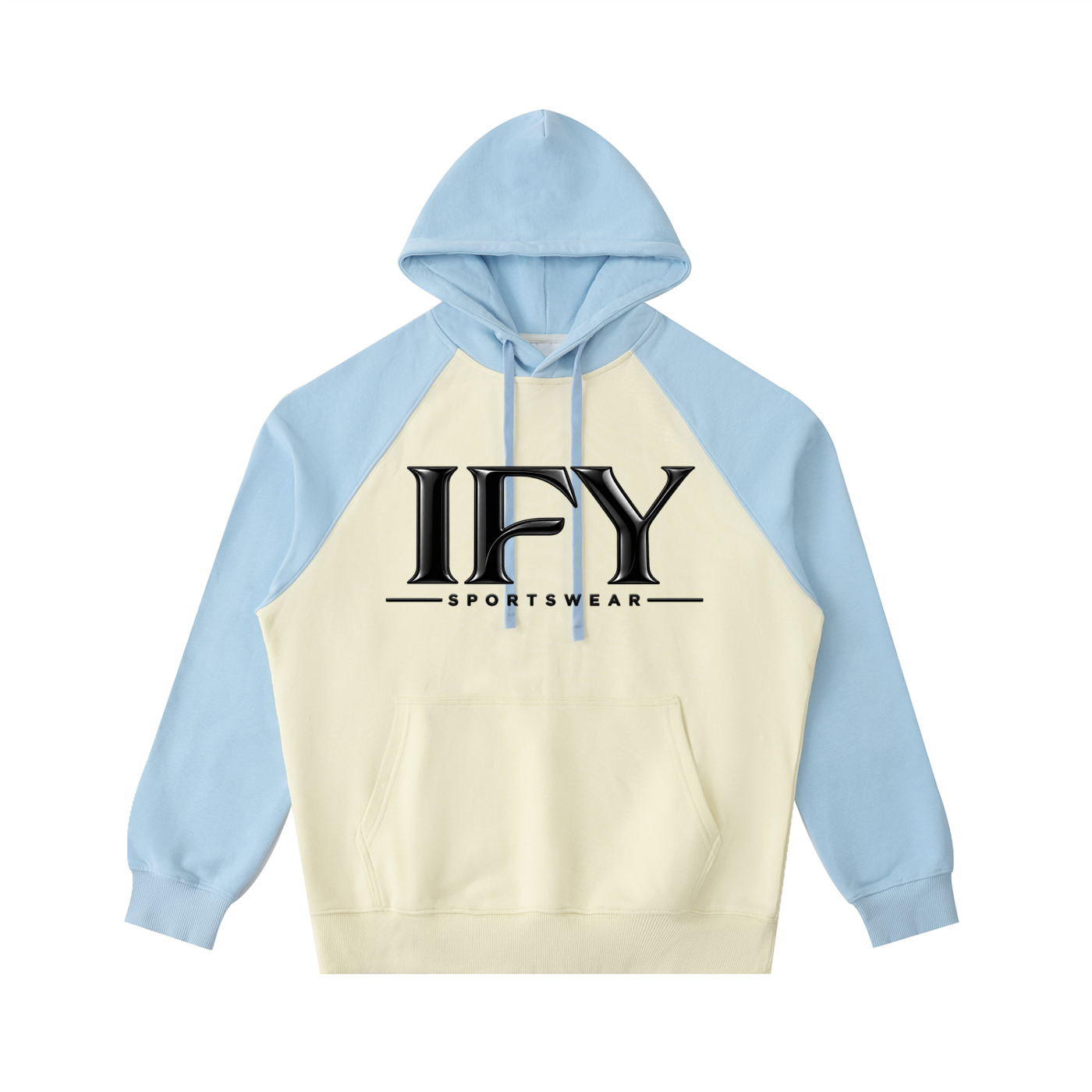 Color-Block Raglan Sleeve Hoodie