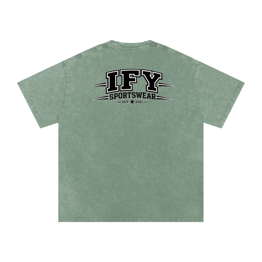 Snow Washed Oversized Cotton T-Shirt