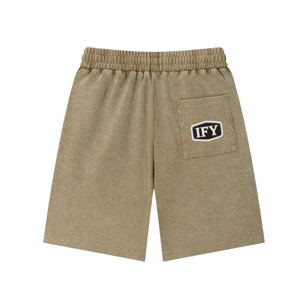 Mineral Wash Waffle Knit Shorts